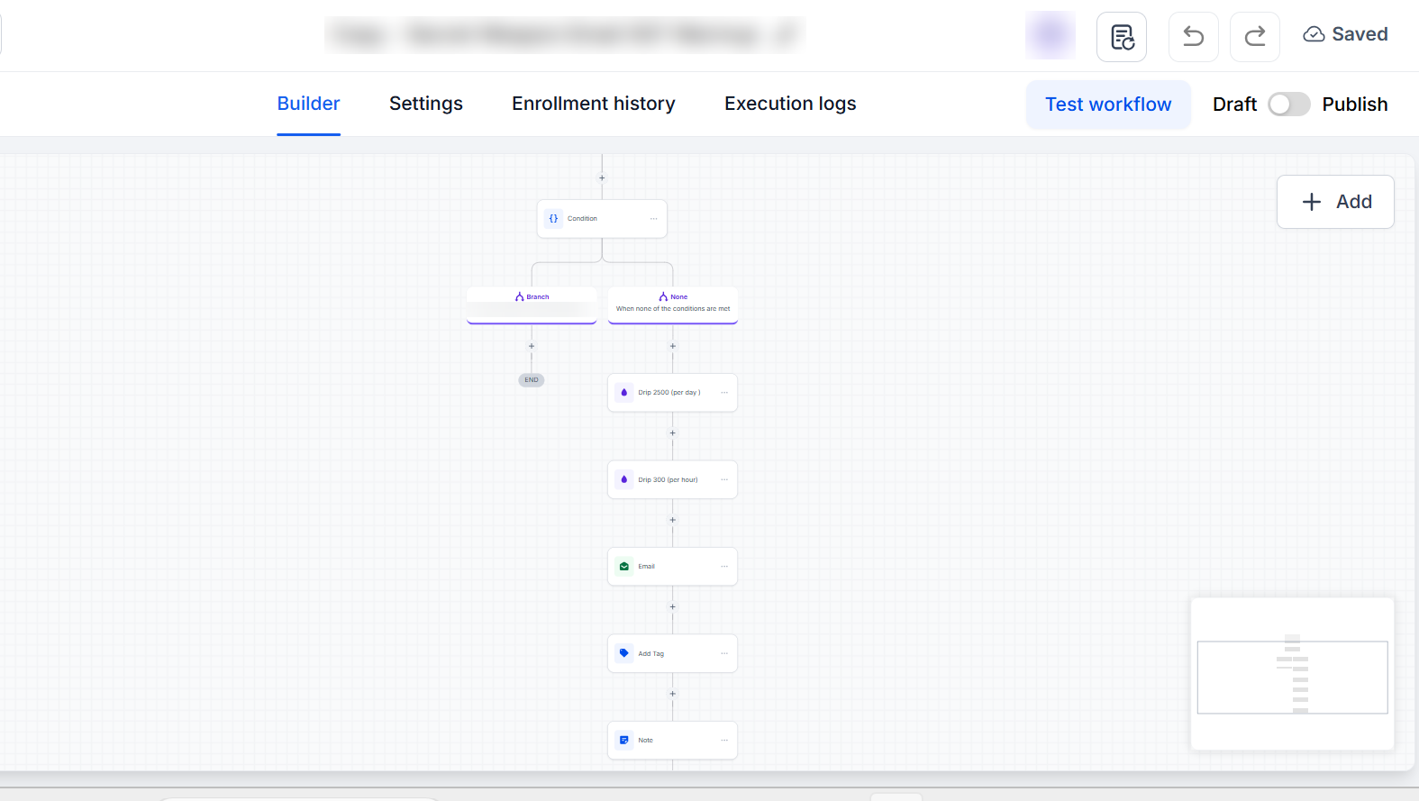GoHighLevel email warmup workflow with daily and hourly drip limits
