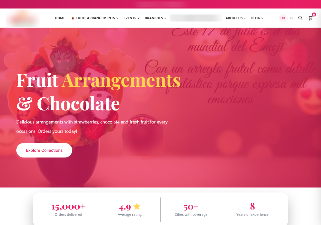 GoHighLevel fruit arrangements store, English version